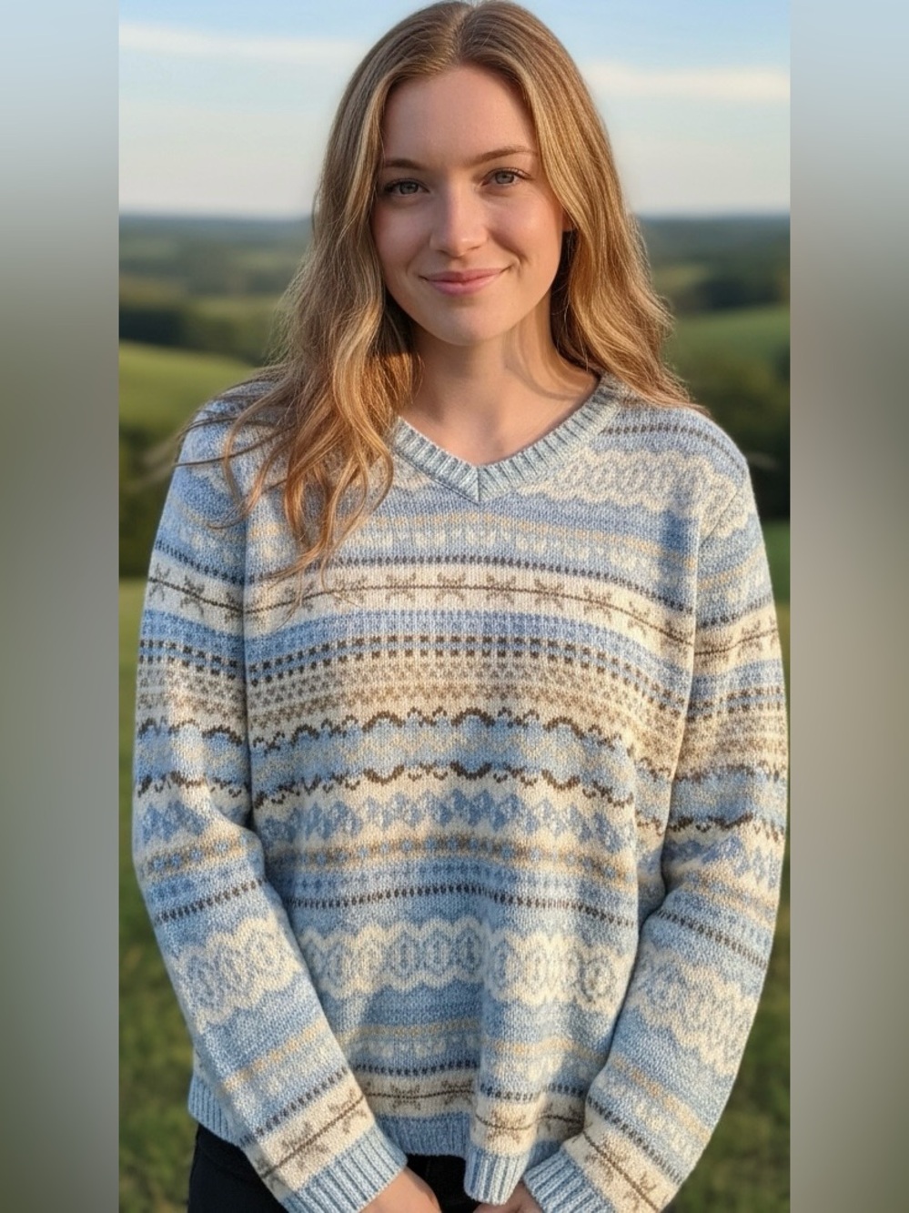 Croft & Barrow Light Blue Sweater Size Large